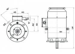 AVM090L06 , 1,1kW,935ot, II 2G Exd IICT4, prub.,IE3